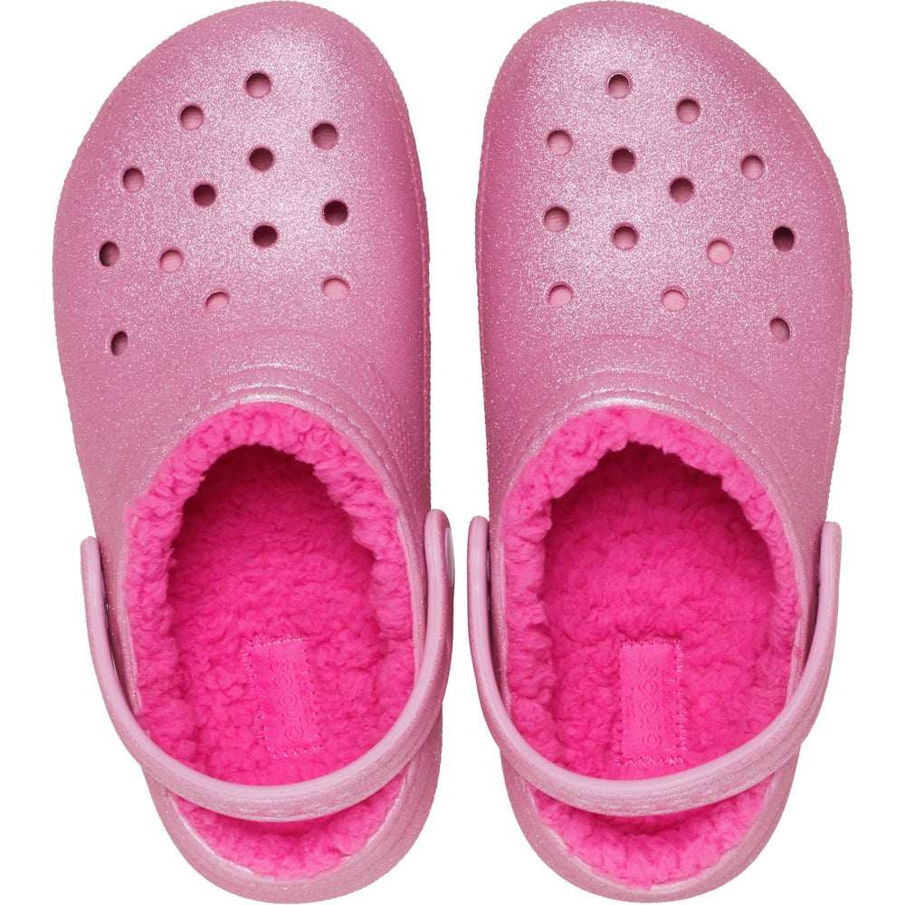 Køb Crocs Pink Tweed Classic Lined Glitter Clog