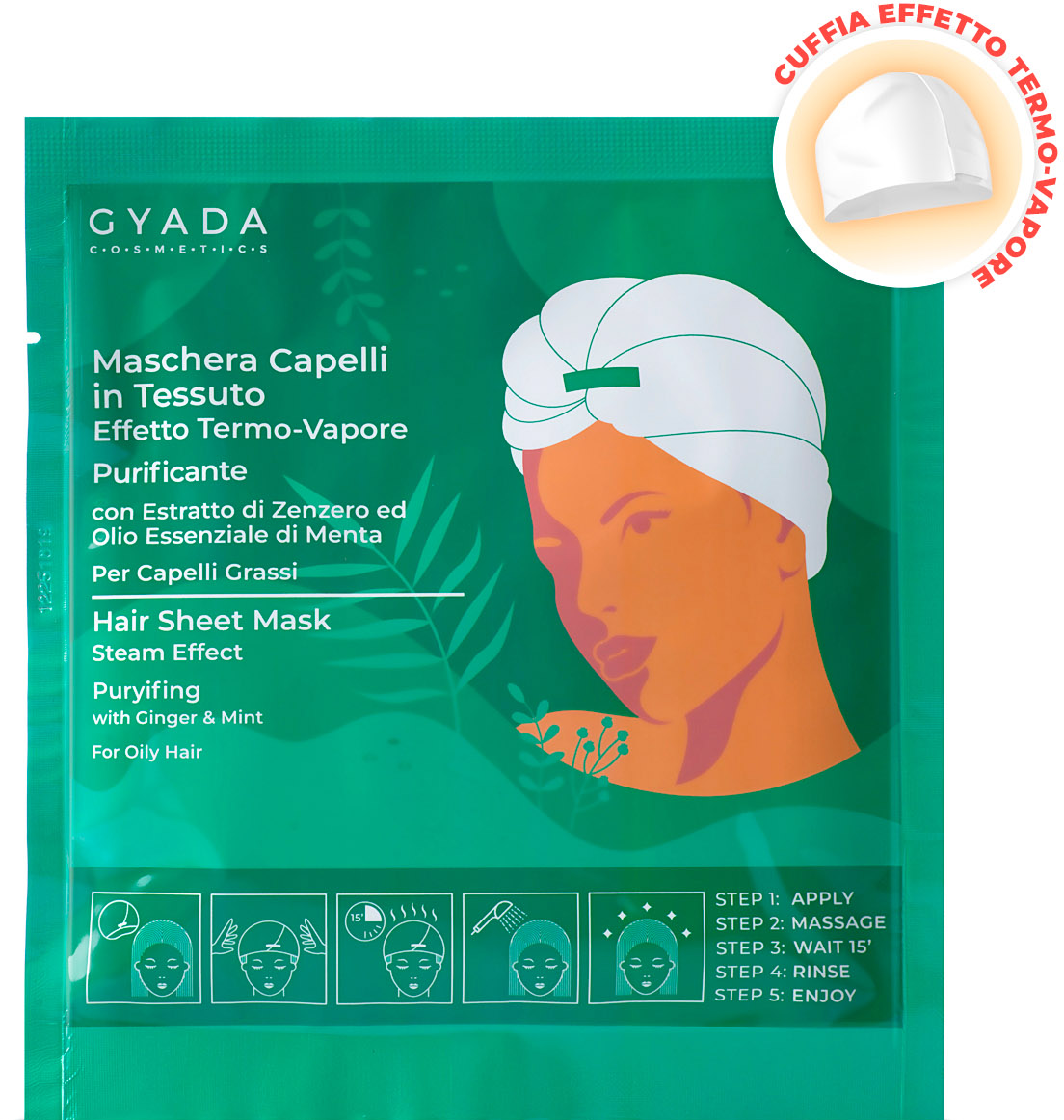 GYADA Cosmetics  Klärende Tuchmaske für die Haare, 60 ml