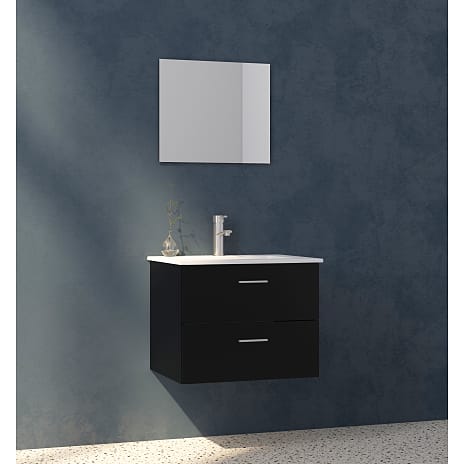 Bergamo one-pack bademøbelsæt 85 cm - mat sort