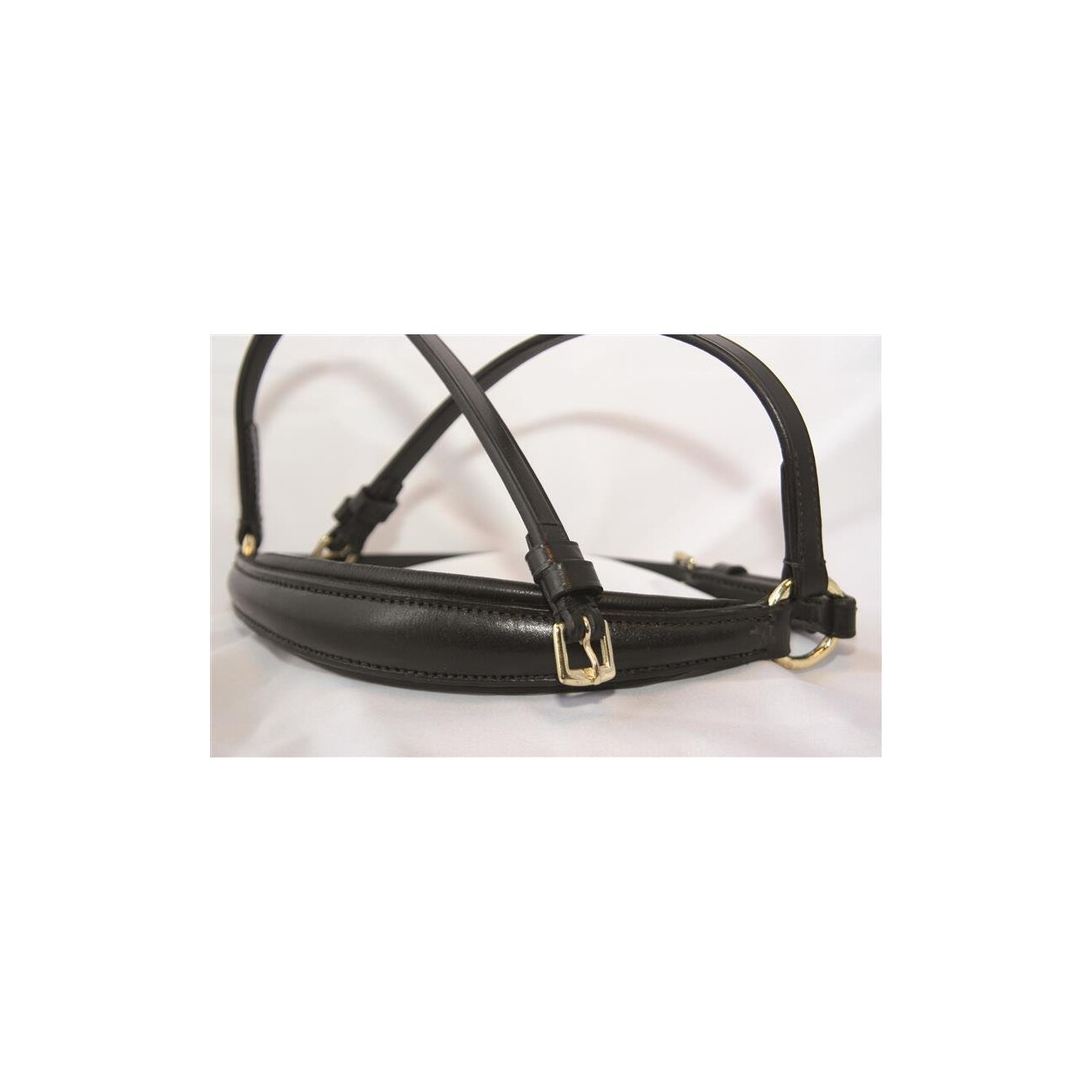 Hans Melzer Horse Equipment Hans Melzer Reithalfter hannoversch schwarz/messing WB EXTRA (KB-Kaltblut)