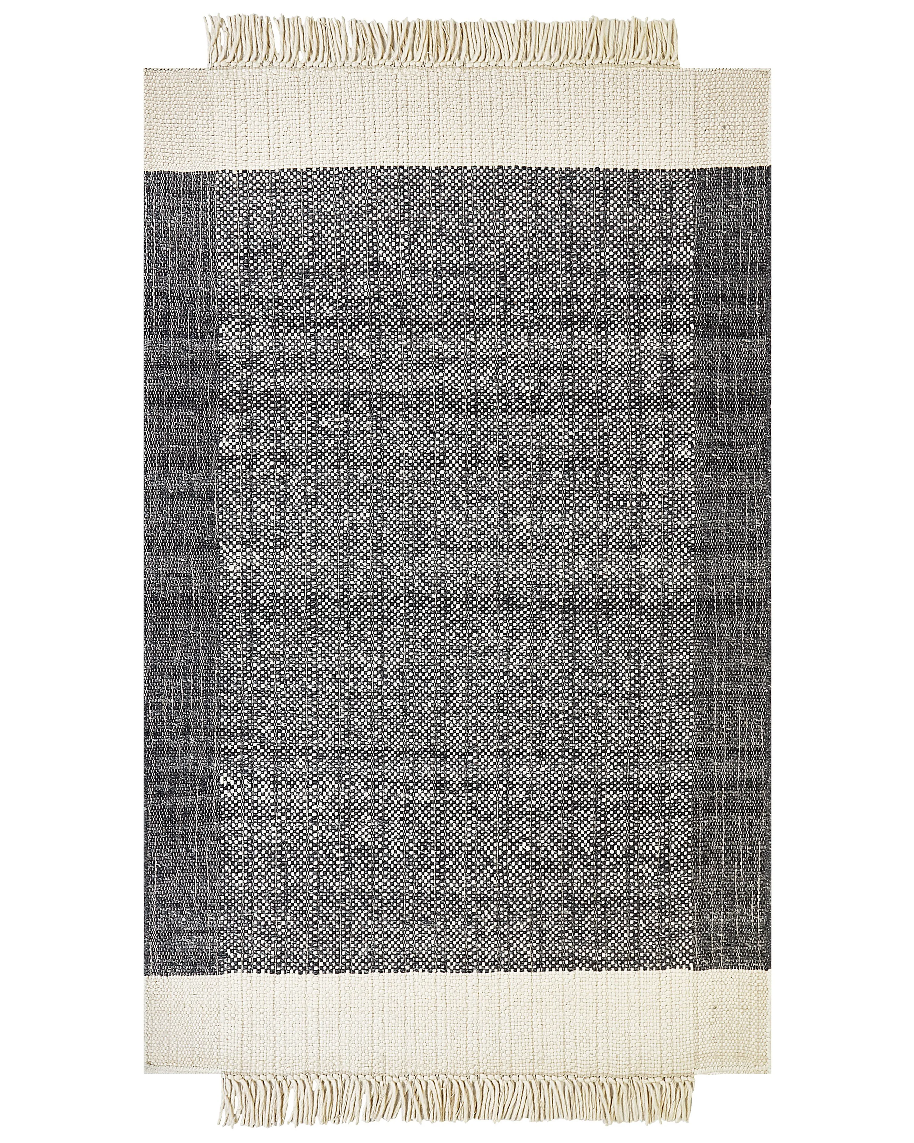 Vloerkleed ATLANTI Zwart 160 x 230 cm Wol