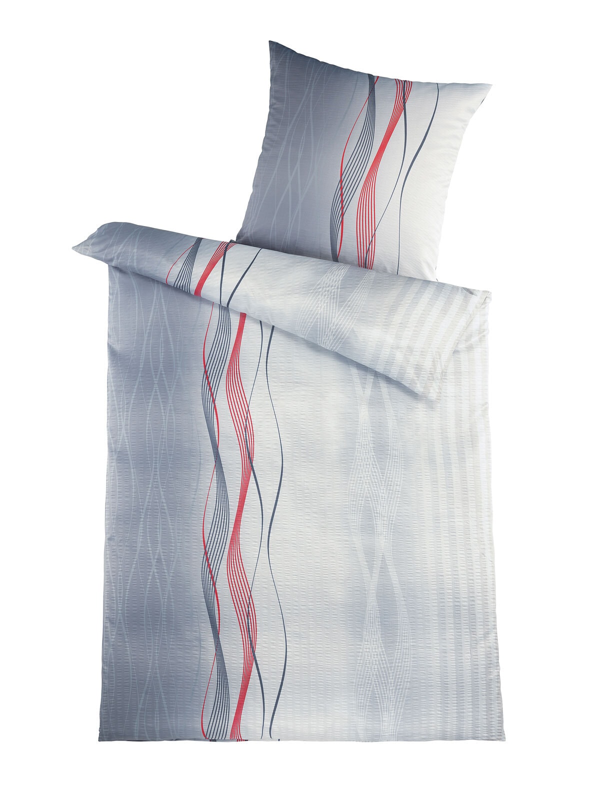 Mikrofaser Seersucker-Bettwäsche HIGH CLASS SWING 135 x 200 cm mehrfarbig