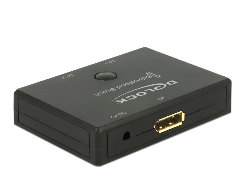 Delock Switchbox Displayport 2in/1Out, 2Out/1In, 4K/60Hz Bidirektionaler DisplayPort-Umschalter