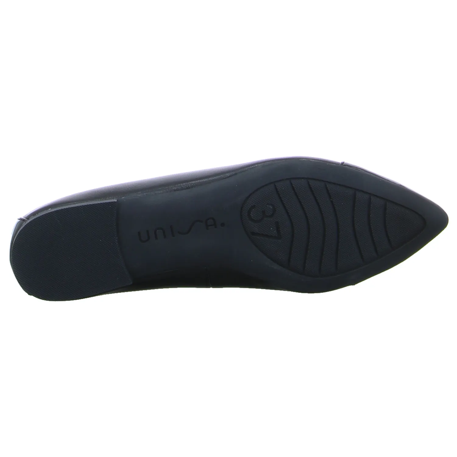 UNISA Ballerina Schwarz Leder  mit Lederfutter