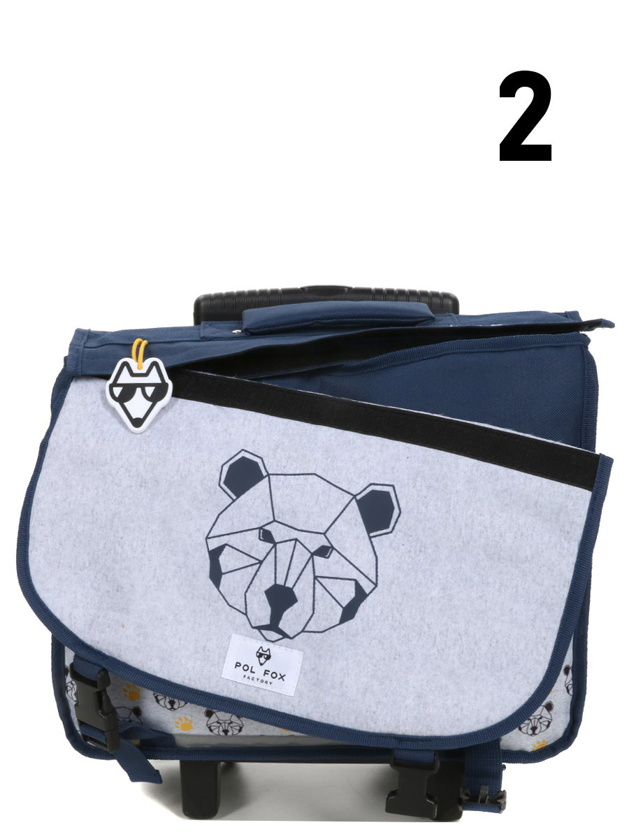 Cartable À roulettes RÀversible Pol Fox Bear 38 cm