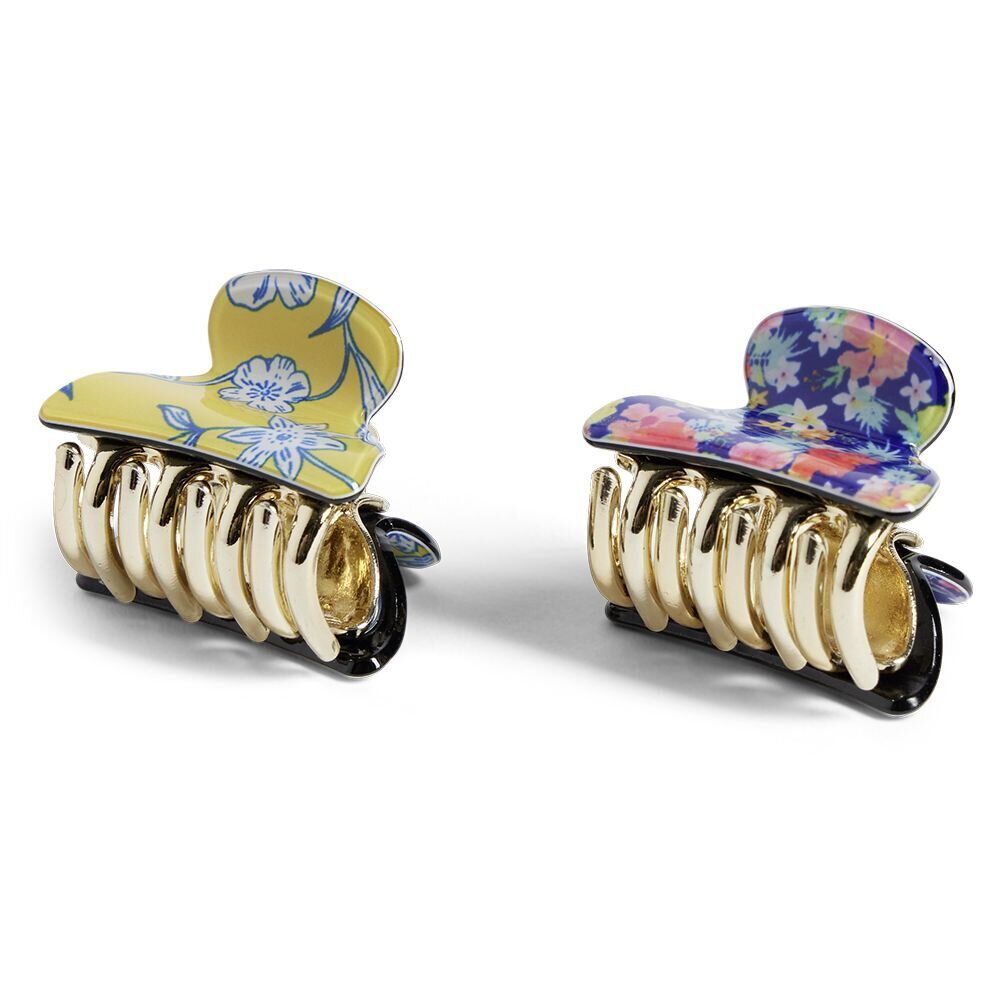 Lot de 2 mini pinces à cheveux motif floral