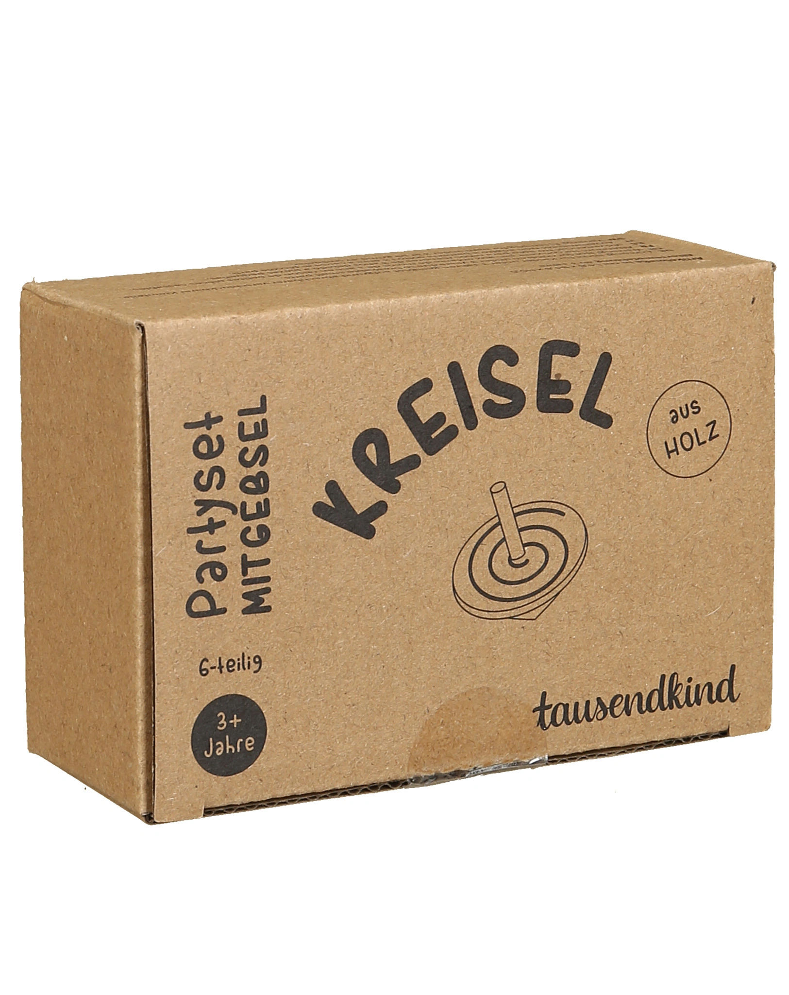 Geschicklichkeitsspiel KREISEL 6er-Set aus Holz