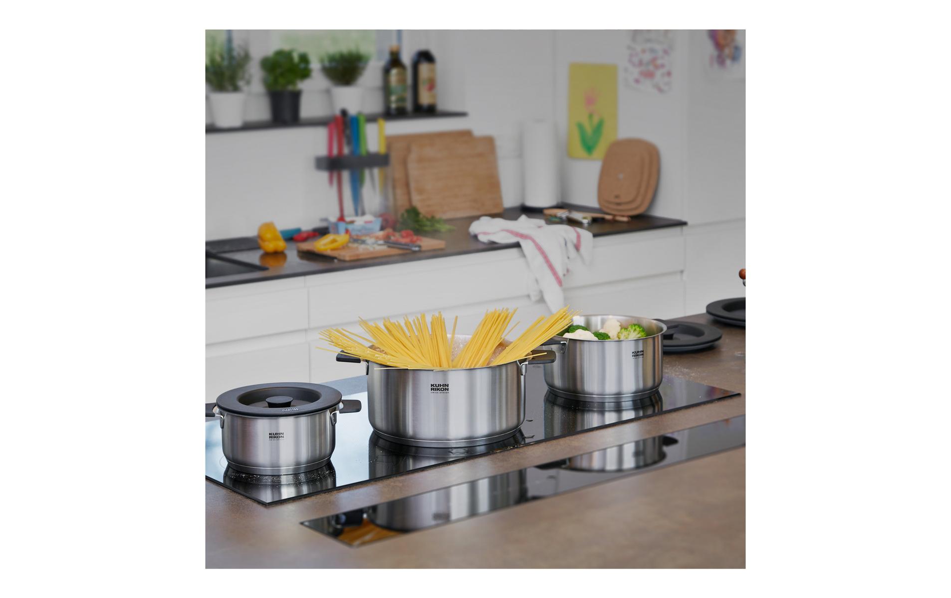 Kochtopf-Set Smart & Compact 16 cm/20 cm/24 cm, 3-teilig<br>Stapelbare Kochtöpfe
