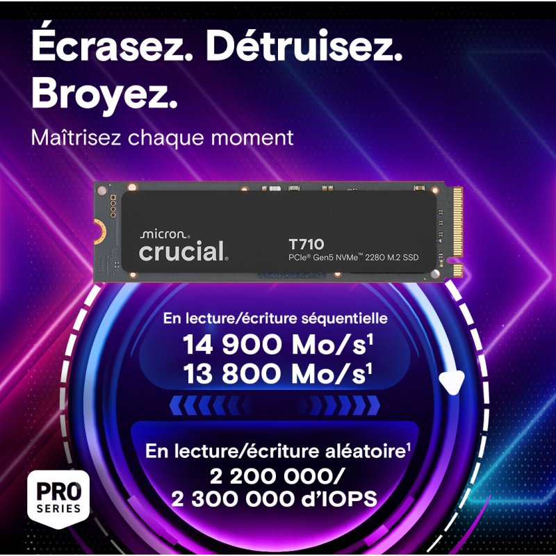 Crucial T710 2 To M.2 PCI Express 5.0 NVMe