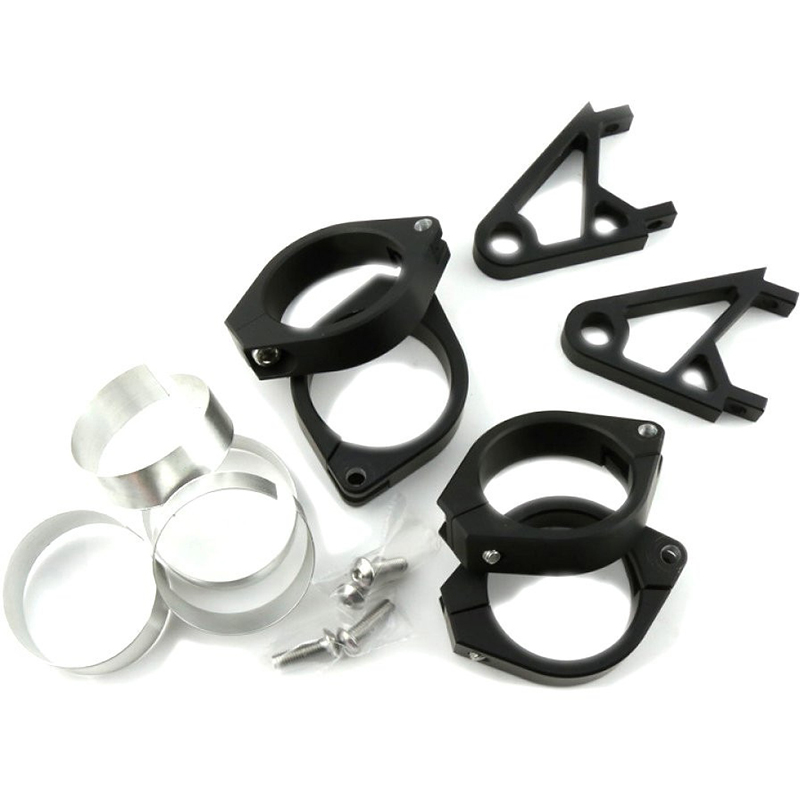 Highsider - Pattes de fixation Phare CNC Alu Court Noir