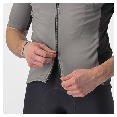 Maillot Manches Courtes Castelli Perfetto RoS 2 Wind Gris Clair/Foncé