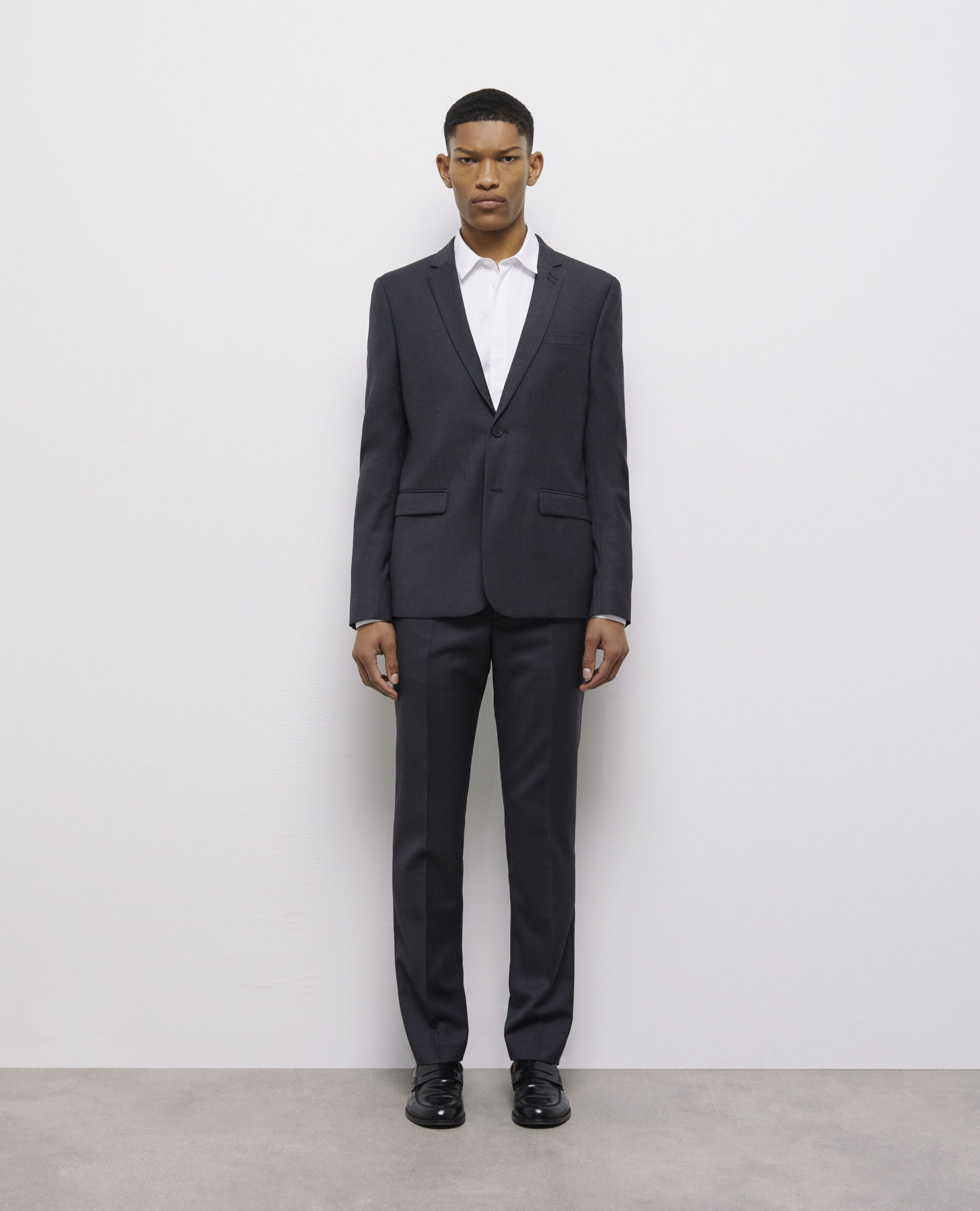 Veste de costume en laine grise
