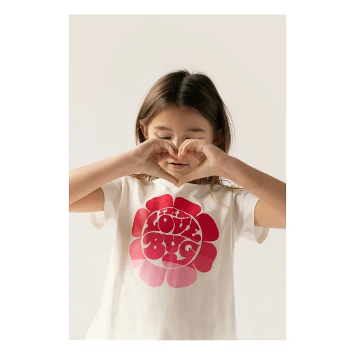 Simple Kids T-Shirt Love Bug | Blanc