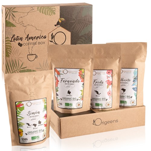 Coffret cafe grain bio amerique latine