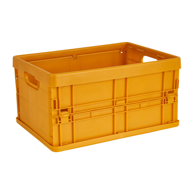 Vouwkrat klein - geel - 23.5x17x12 cm