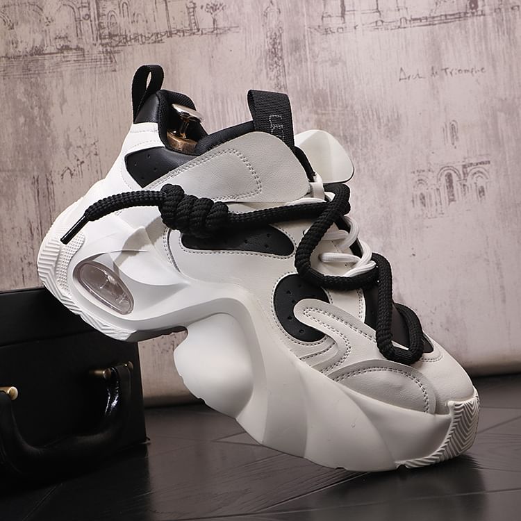 Mr Ozera - Tweekleurige platform sneakers
