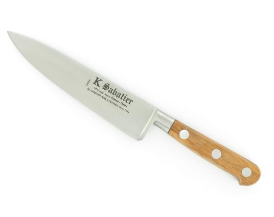 Cuisine 15 cm - Acier Carbone - Manche Olivier Couteaux de cuisine professionnel