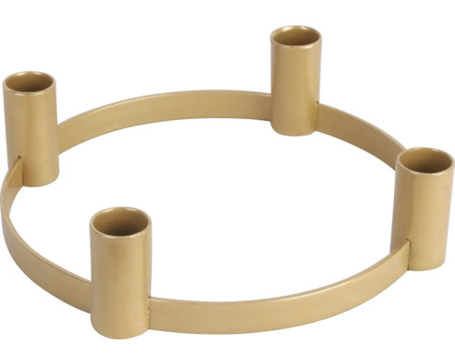 Lafiora metalen kaarsenhouder, modern, Ø 20 x 5 cm, goud