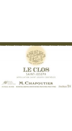 M.Chapoutier Le Clos 2016 Saint-Joseph Rouge