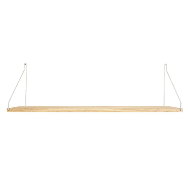 Frama Shelf wandplank 80x27 wit geolied/roestvrijstaal