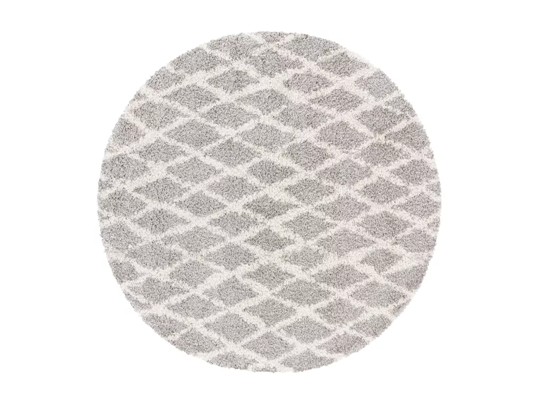 Tapis Light Grey & Cream 155 X 155 cm - Nador