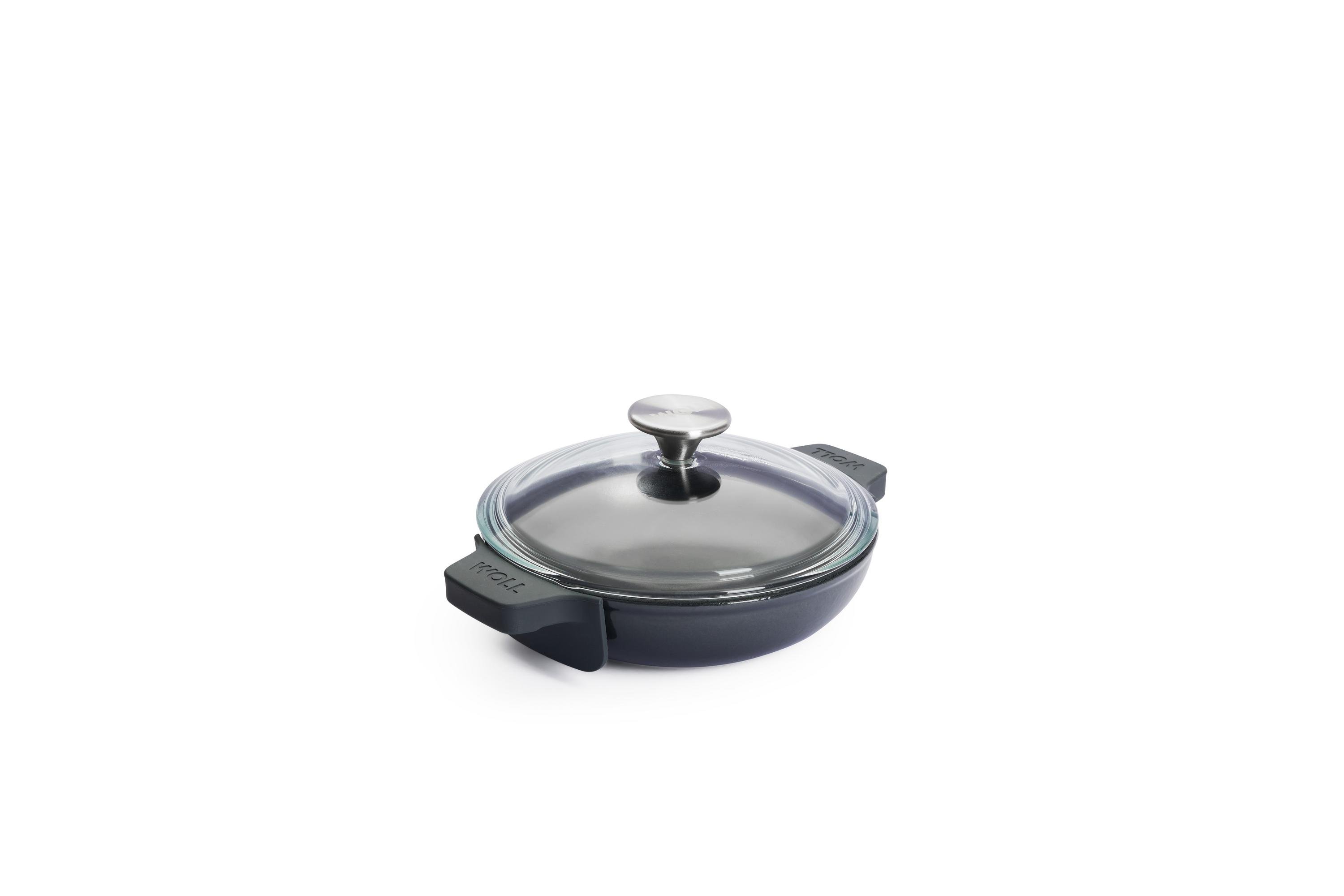 Iron Servierpfanne mit Glasdeckel - Farbe: Carbon Grey
