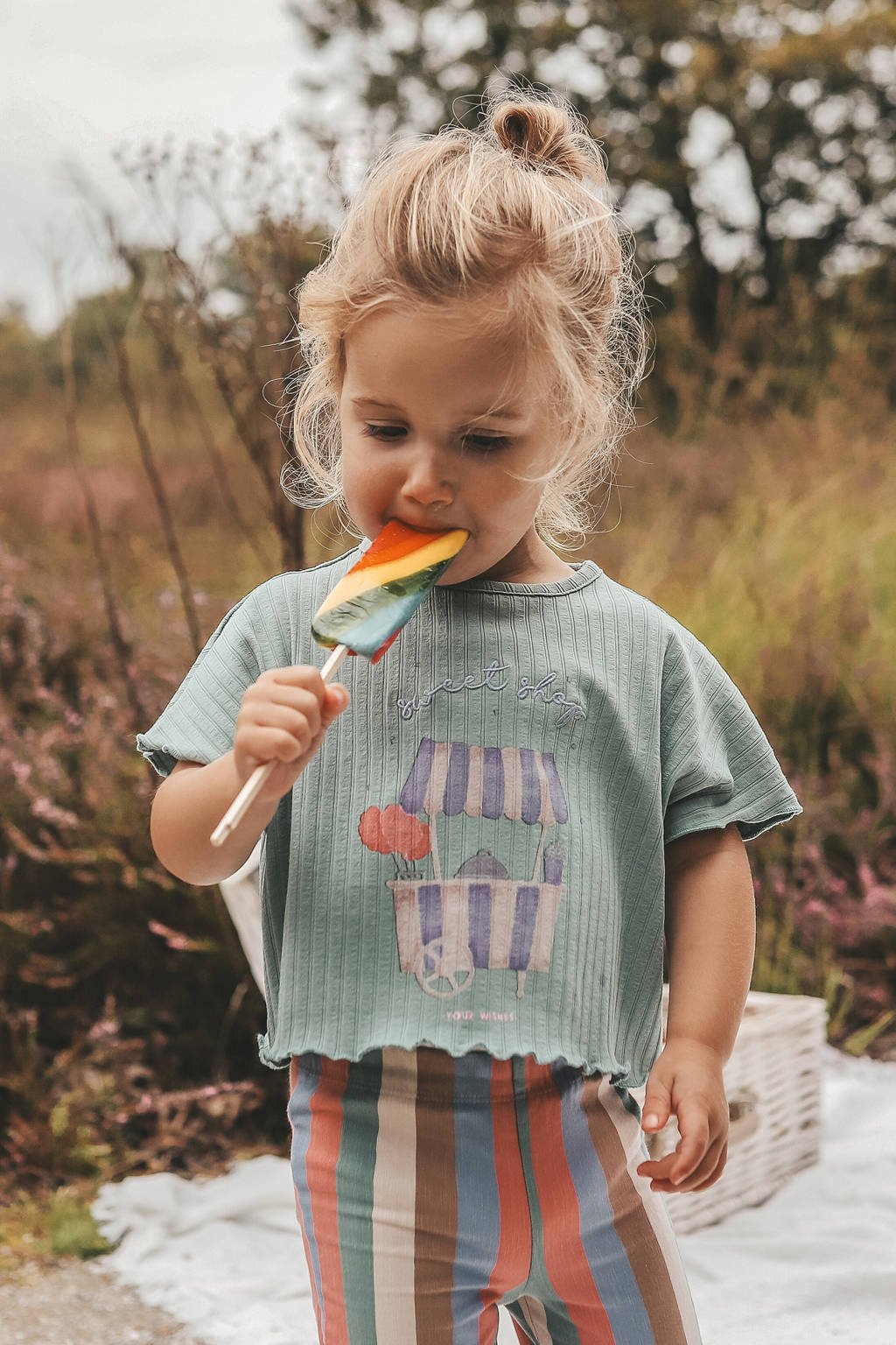 Your Wishes cropped top groen