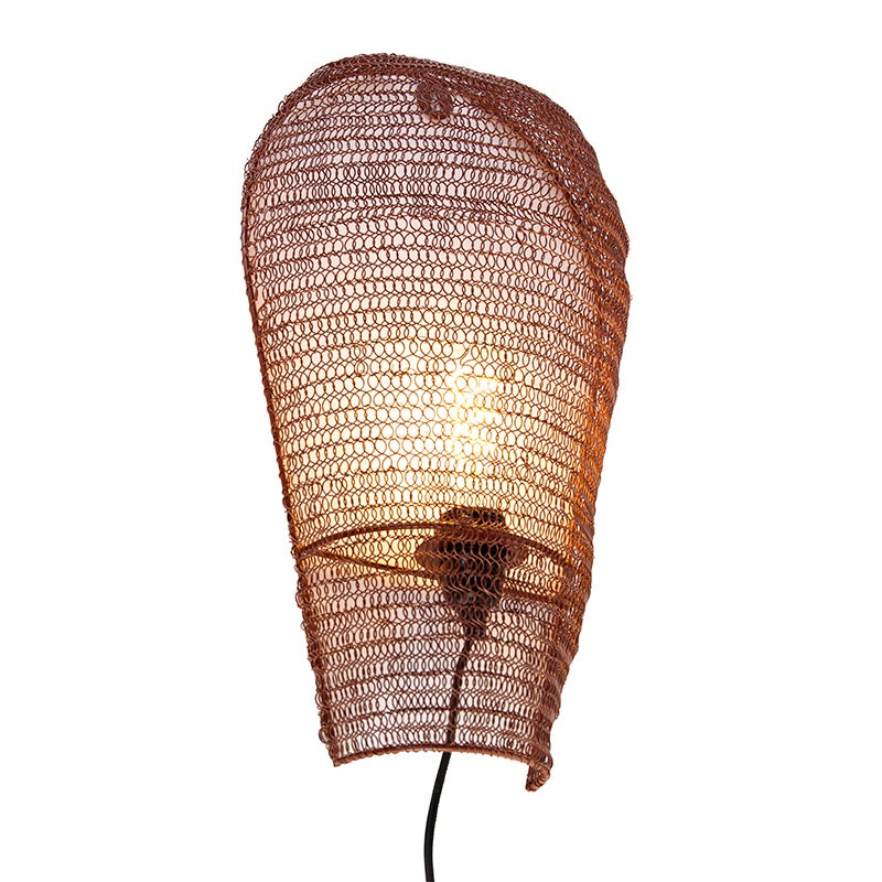 Oosterse wandlamp, brons, 45 cm - Nidum