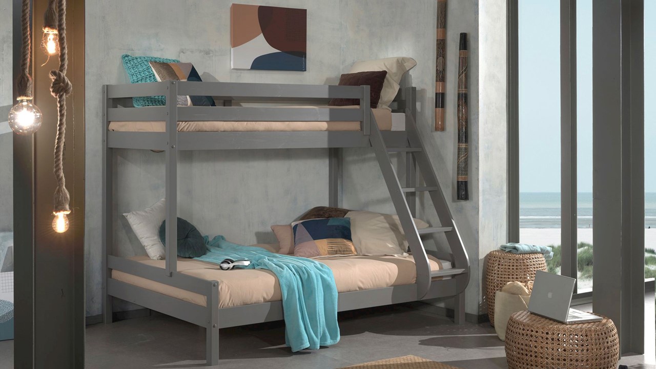 Stapelbed Pino Martin grijs