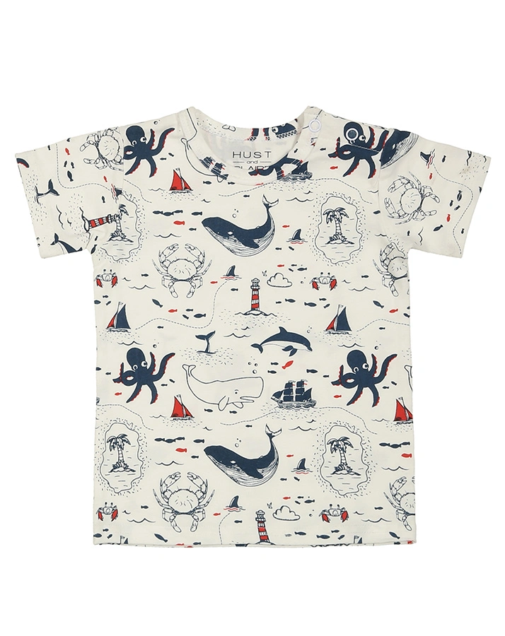 T-Shirt ASMO 3er-Pack in weiß/blau
