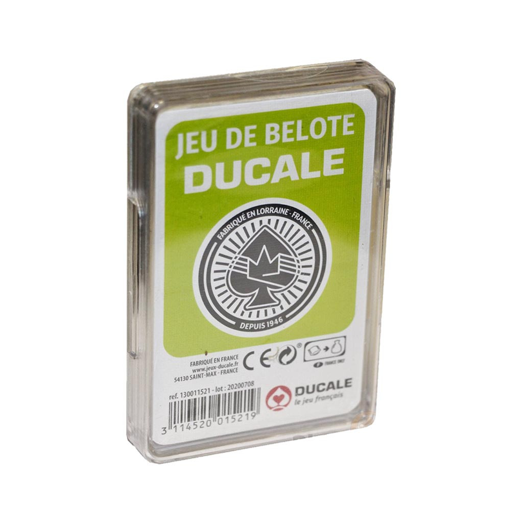 Jeu de 32 Cartes Boîte Plastique - Belote - Ducale