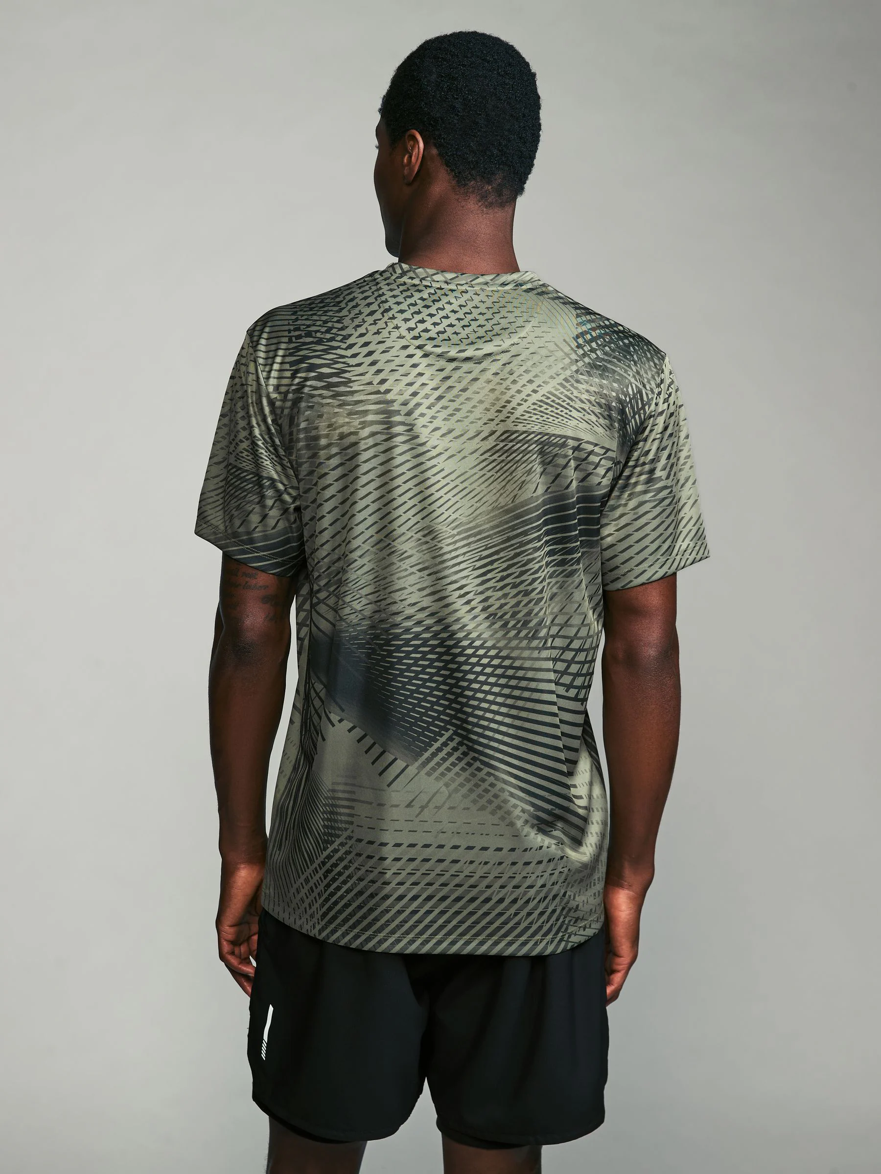 Kakigroen - Active Gym training T-shirt met print