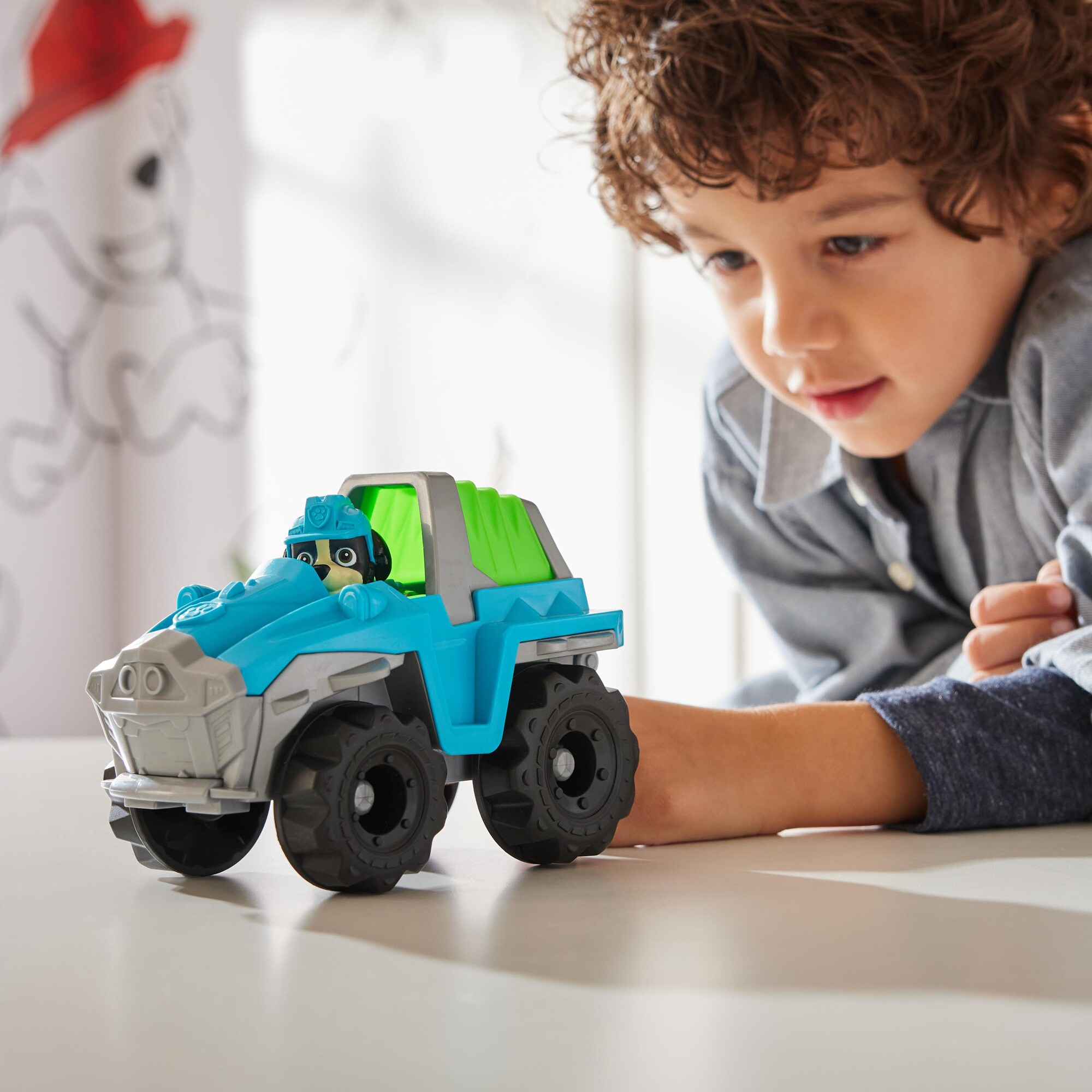 Spin Master Spielfahrzeug Paw Patrol - Dinosaurier-Rettungsfahrzeug mit Rex-Figur