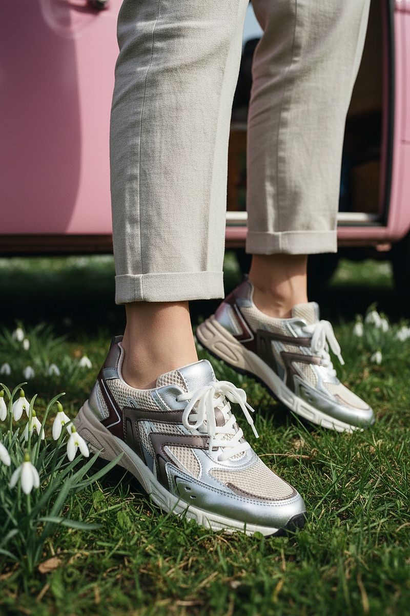Gabor Sneakers Zilver Dames