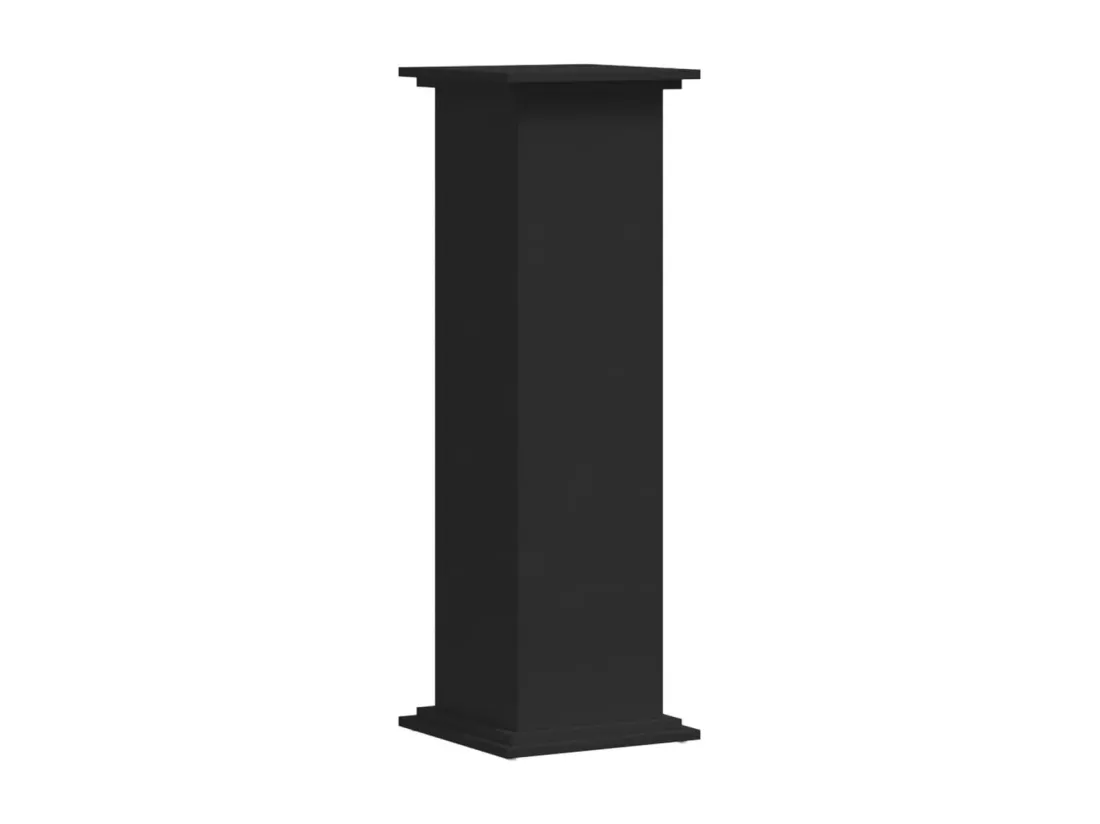 Support pour plantes noir 33x33x100 cm bois d'ingénierie