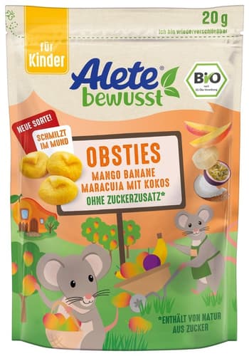 Alete bewusst BIO Obsties Mango Banane Maracuja