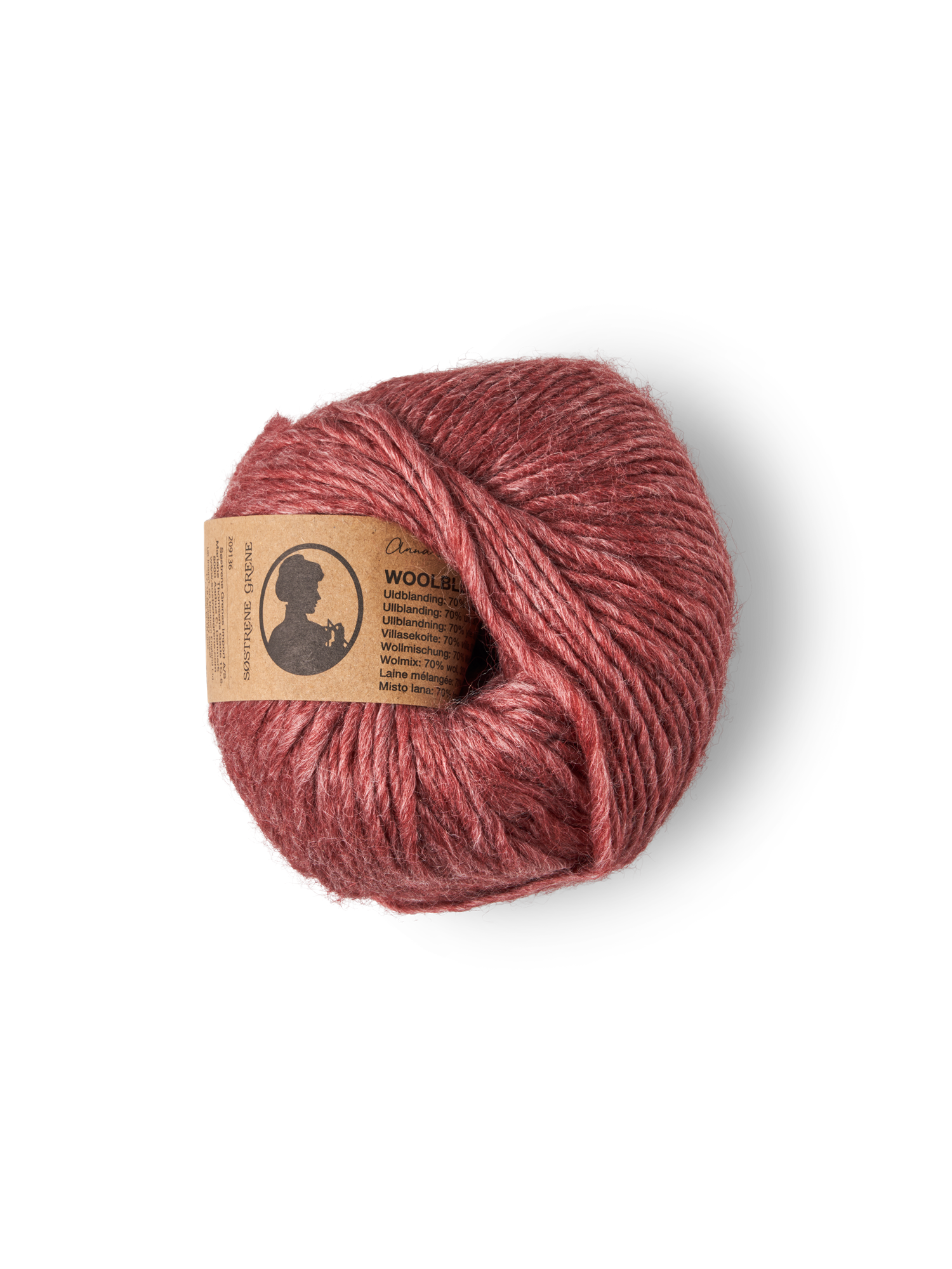 Uldgarn med bambus | Uld/viskose. 50 g = 125 m. | Red