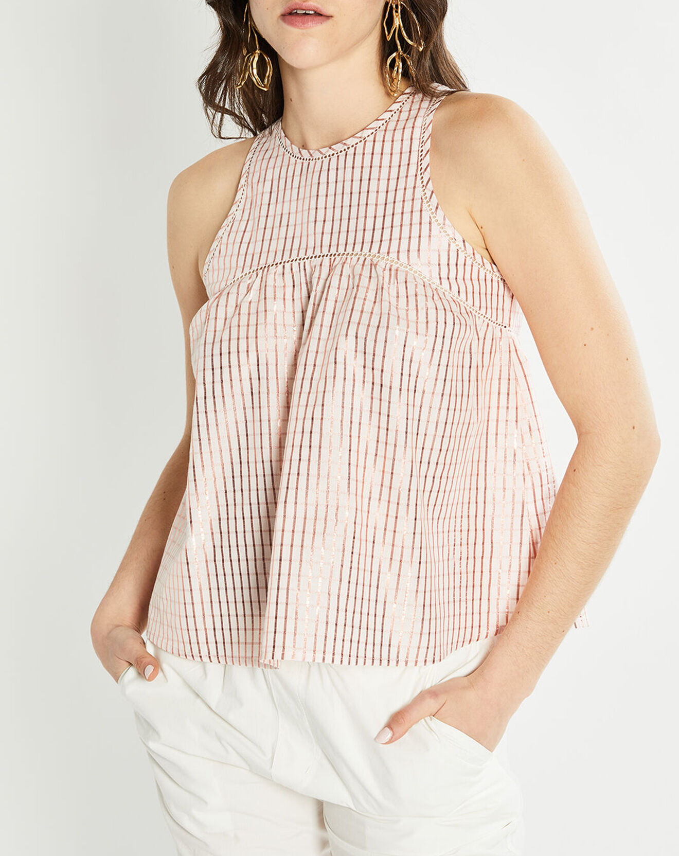 Karl Marc John Top Tomillo imprimé rose