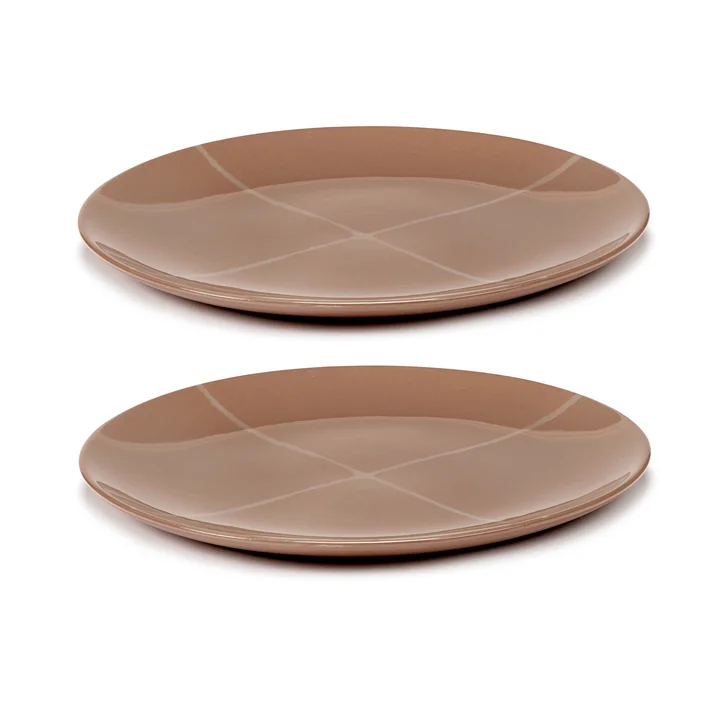 Serax - Zuma Teller by Kelly Wearstler, Ø 28 cm, Sienna / cream orange (2er-Set)