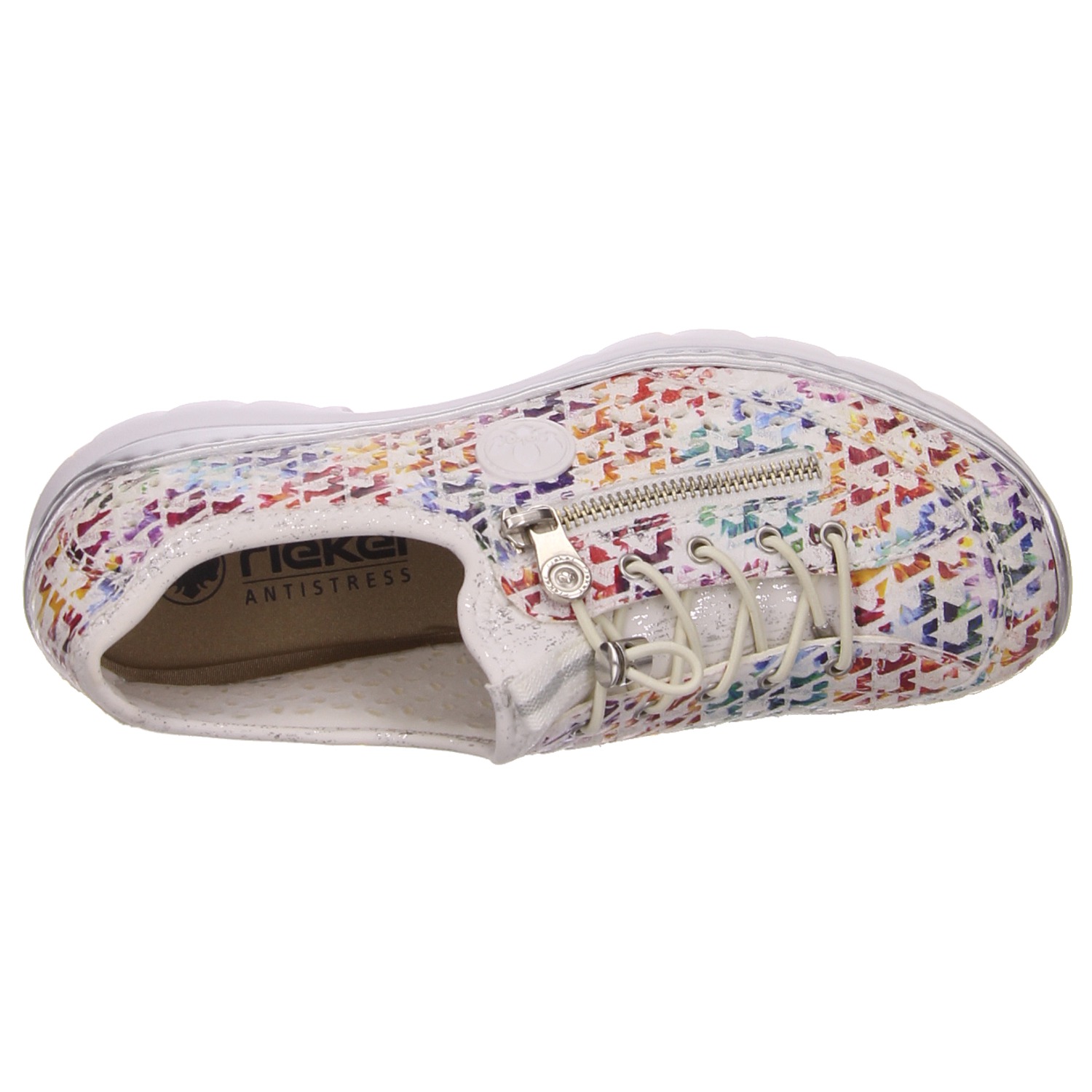 Rieker Halbschuh bunt weiss/weiss kombi