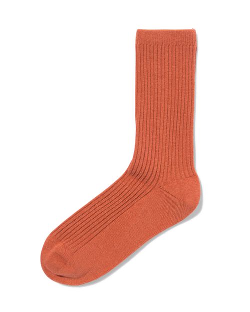 chaussettes femmes à côte - 1 paire orange