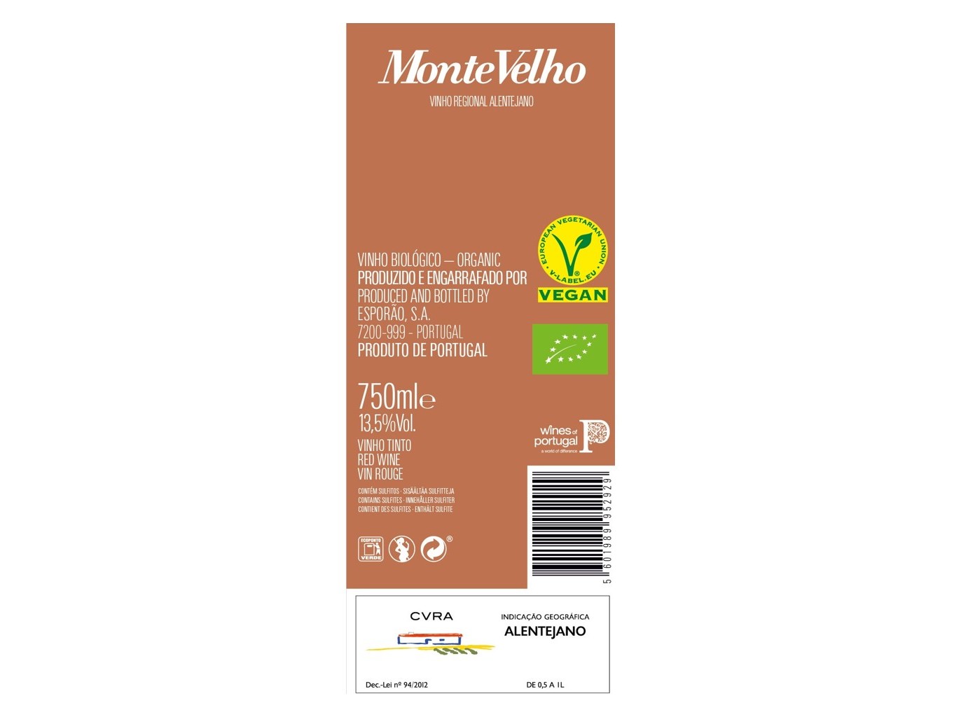 VINHO TINTO ESPORÃO MONTE VELHO BIO 0.75L