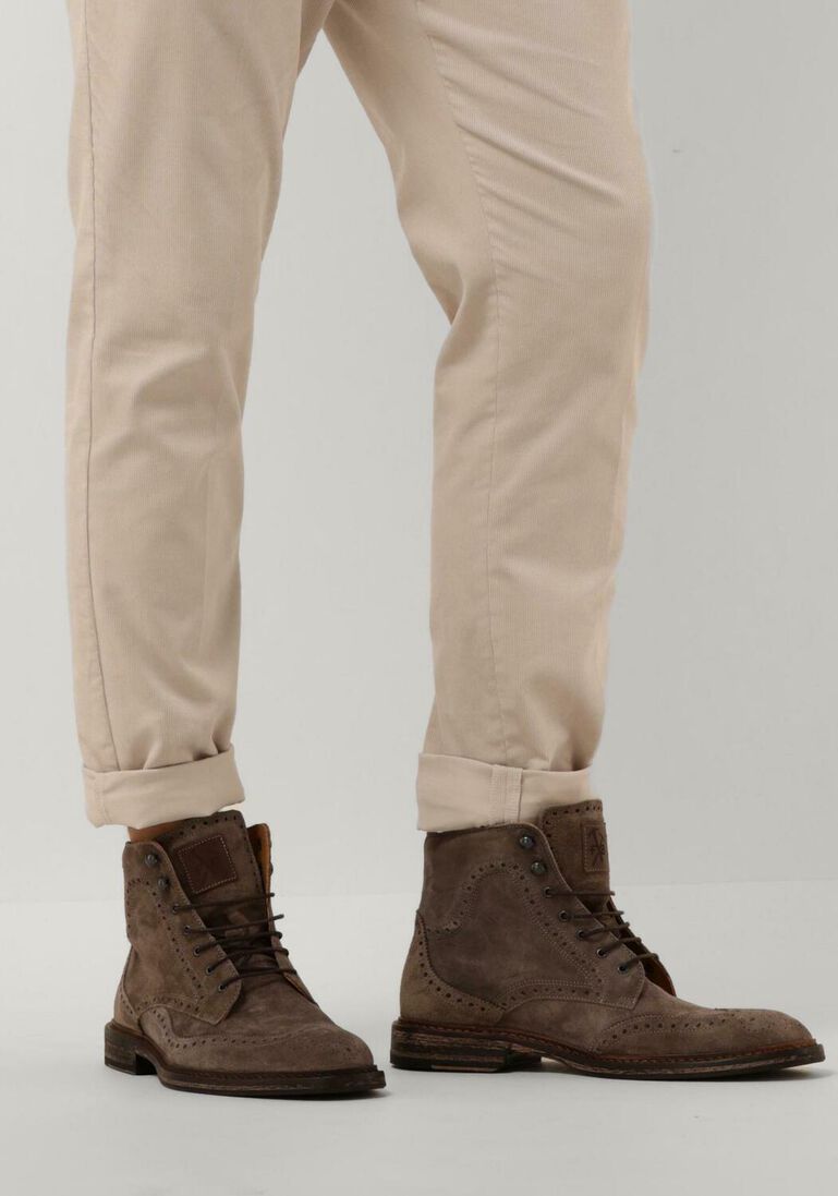 taupe floris van bommel veterboots sfm-80035