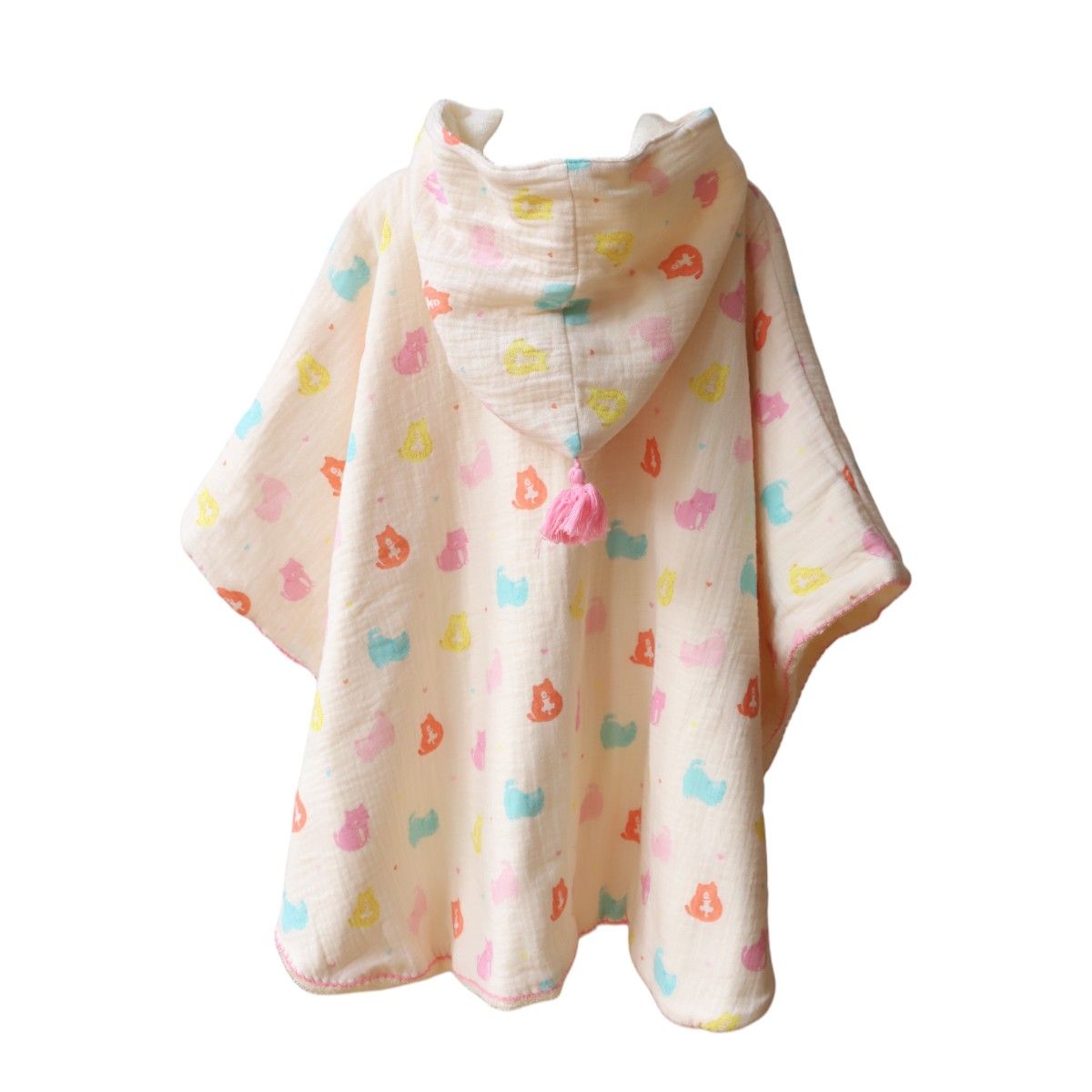 Poncho de bain chats pastel - Miaou Jolie saison