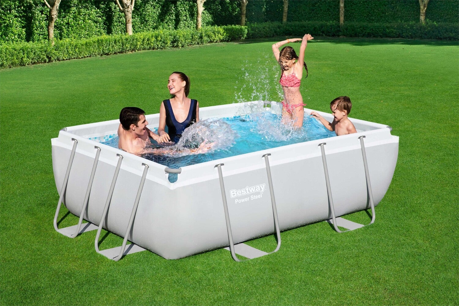 Bestway frame zwembad Power Steel met pomp 282 x 196 x 84 cm