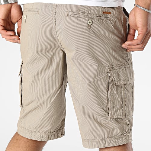 Short Cargo A Rayures Sytro 3 Beige Foncé