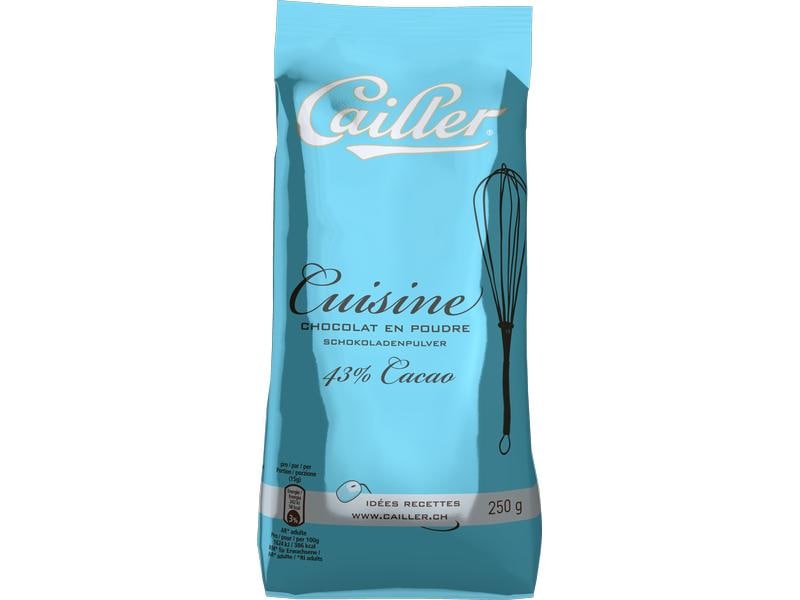 Cailler Cuisine Schokopulver 250 g Pulver aus Zucker, Kakao und natürlichem Vanille-Aroma