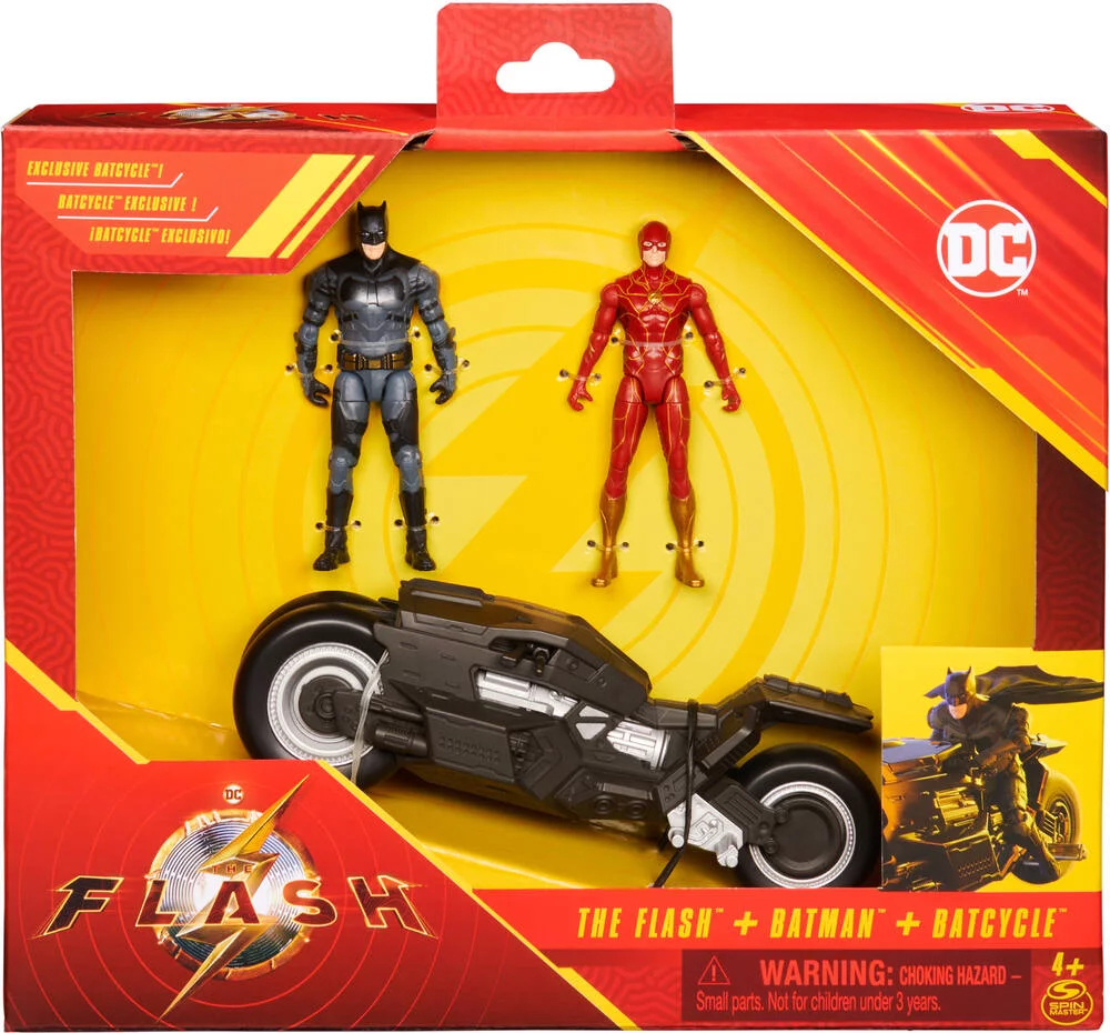 THE FLASH - PACK BATCYCLE + 2 FIGURINES
