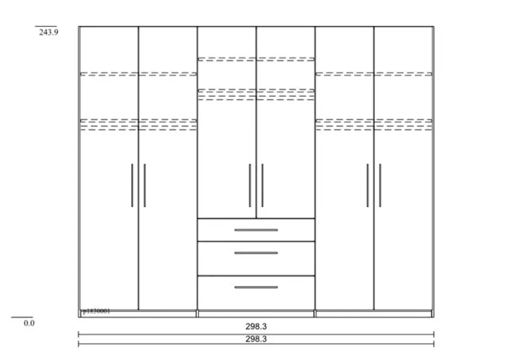 Kleiderschrank Basic 300 x 244 cm