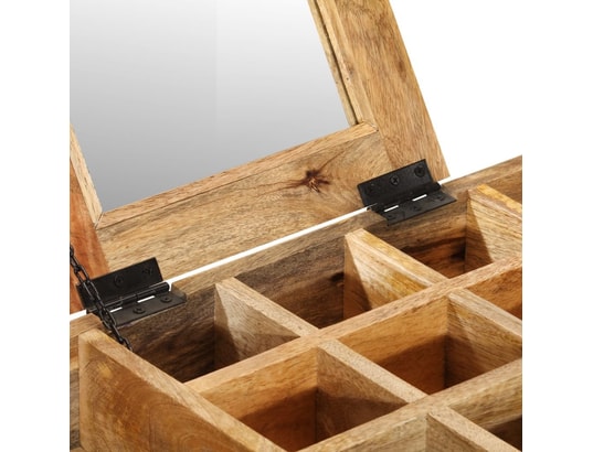 VIDAXL - Coiffeuse 105x35x75 cm bois de manguier massif brut et fer